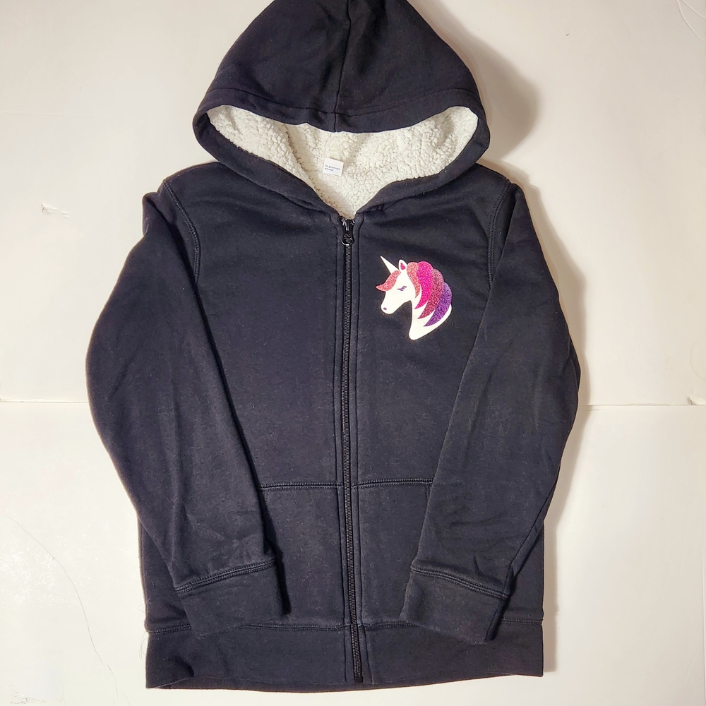 Old Navy Black Hoodie with Unicorn Design